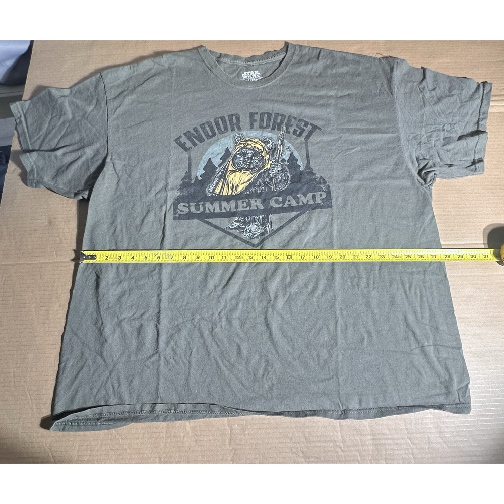 Star Wars Endor Forest Summer Camp Ewok Graphic Tee Olive Green 4XL‎ Mad Engine